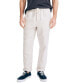 ფოტო #1 პროდუქტის Men's Classic-Fit Elastic Drawstring Linen Pant