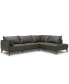 Фото #2 товара Jollene Leather 2-Pc. Sectional with Chaise, Created for Macy's