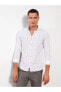 Фото #3 товара Рубашка LC WAIKIKI Vision Slim Fit с длинным рукавом, с узором и из габардина
