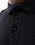 Фото #2 товара Brave Soul long sleeve knitted polo in black