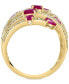 ფოტო #4 პროდუქტის EFFY® Ruby (1-1/2 ct. t.w.) & Diamond (5/8 ct. t.w.) Ring in 14k Gold