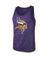 Фото #3 товара Men's Threads Justin Jefferson Heathered Purple Minnesota Vikings Name and Number Tri-Blend Tank Top