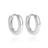 Фото #1 товара Minimalist silver hoop earrings AGUC3468