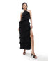 Фото #4 товара Pretty Lavish Katy ruffle midaxi dress in black