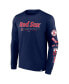 ფოტო #3 პროდუქტის Men's Navy Boston Red Sox Strike the Goal Long Sleeve T-Shirt