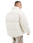 Фото #4 товара Bershka cord puffer jacket white