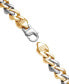 ფოტო #4 პროდუქტის Men's Cubic Zirconia Two-Tone Monaco Link Bracelet in Stainless Steel & Gold-Tone Ion-Plate