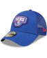 Men's Royal Philadelphia 76ers Team Logo Patch 9FORTY Trucker Snapback Hat