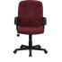 Фото #3 товара Mid-Back Burgundy Fabric Executive Swivel Chair With Nylon Arms