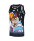 Фото #2 товара Men's Black Looney Tunes Taz Tearin' Up The Mountain Mesh Tank Top