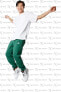 Sportswear Clup Polarlı Kumaş Standart Kesim Yeşil Erkek Spor Eşofman Altı
