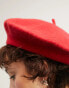 Фото #3 товара ASOS DESIGN wool beret with improved fit in red