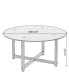 Фото #6 товара 35.5 Round Whole Coffee Table, Clear Coffee Table, Modern Side Center Tables