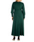 Фото #3 товара Women's Plus Size Bishop Sleeves Maxi Dress
