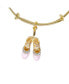 Ballet Slippers Gold Bangle Bracelet for Girls