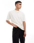 ASOS DESIGN oversized t-shirt in black with back souvenir print Белый, XS - Chest 36 - фото #2