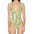 Letarte Women's 188553 Mod Print Halter Multi One-Piece Swimsuit Size L