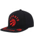 Men's Black Toronto Raptors Front Loaded Snapback Hat
