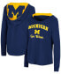 Фото #1 товара Women's Navy Michigan Wolverines Catalina Hoodie Long Sleeve T-shirt