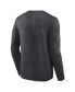 ფოტო #3 პროდუქტის Men's Heather Charcoal North Carolina Tar Heels Campus Long Sleeve T-shirt