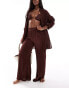 South Beach oversized beach trouser in brown