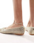 Фото #3 товара Steve Madden embellished flat shoe with bow in champagne