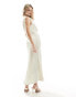 Vila Bridal cowl neck maxi dress in cream