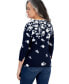 Women's Printed Pima Cotton Boat-neck 3/4-Sleeve Top, Created for Macy's