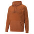 Фото #1 товара Puma Ess Elevated Polarfleece Logo Pullover Hoodie Mens Orange Casual Outerwear