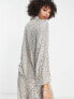 Фото #3 товара Flounce London Tall relaxed metallic sparkle shirt in silver metallic sparkle co-ord