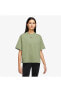 Фото #1 товара Sportswear Loose Fit Short-SleeveOversize Yeşil Kadın T-shirt FD4149-386