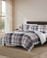 Фото #8 товара Normandy Plaid Micro Suede Reversible 3 Piece Duvet Cover Set, Full/Queen