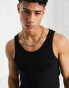 River Island muscle fit vest in black