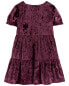 Toddler Velour Puff Sleeve Dress 3T