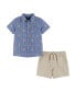 ფოტო #1 პროდუქტის Toddler Boys / Orange Slice Seersucker Buttondown and Shorts Set