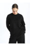 Фото #1 товара Bisiklet Yaka Düz Oversize Kadın Sweatshirt Tunik