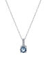 Giani Bernini fine Crystal Round Halo Pendant With 18" Chain in Sterling Silver