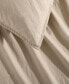 Washed Percale Cotton Solid 3 Piece Duvet Cover Set, Queen