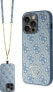 Guess Guess GUHCP14LP4TDSCPB iPhone 14 Pro 6.1" niebieski/blue hardcase Crossbody 4G Metal Logo