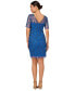 ფოტო #2 პროდუქტის Women's 3D Floral Beaded Sheath Dress