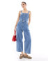 Levi's Drea sleeveless denim jumpsuit in mid blue