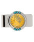 ფოტო #1 პროდუქტის Men's Gold-Layered Liberty Nickel Turquoise Coin Money Clip