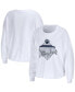 ფოტო #1 პროდუქტის Women's White Penn State Nittany Lions Diamond Long Sleeve Cropped T-shirt