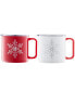Фото #2 товара Stackable Snowflake Insulated Coffee Mugs, Set of 2