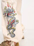 Фото #4 товара Ed Hardy low rise cargo trousers with dragon embroidery