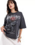 Фото #1 товара Pimkie rose graphic front print t-shirt in black