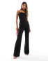 Фото #1 товара ASOS DESIGN bandeau lace trim detail jumpsuit in black