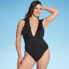 Фото #1 товара Women's Plunge Flounce Neckline One Piece Swimsuit - Shade & Shore