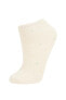 Kadın 3'lü Pamuklu Patik Çorap B6039axns