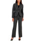 Women's Houndstooth Framed Double-Button Jacket & Straight-Leg 2-Pc. Pantsuit